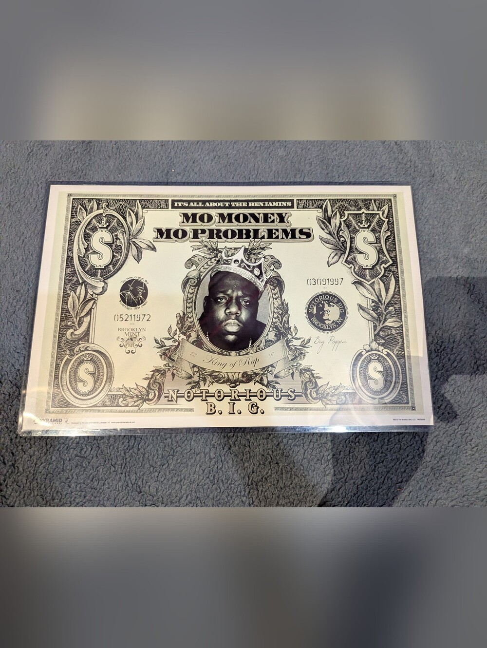 Notorious B.I.G. Money Poster Print - Black and Cream